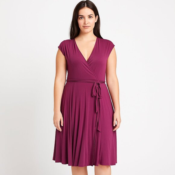 41 Hawthorn Dresses & Skirts - 41 Hawthorn Red Wrap Midi Dress V-Neck Tie Front